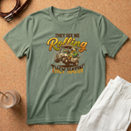 Golf Cart T-Shirt — "They See Me Rolling They Hatin'" Vintage Driving Tee