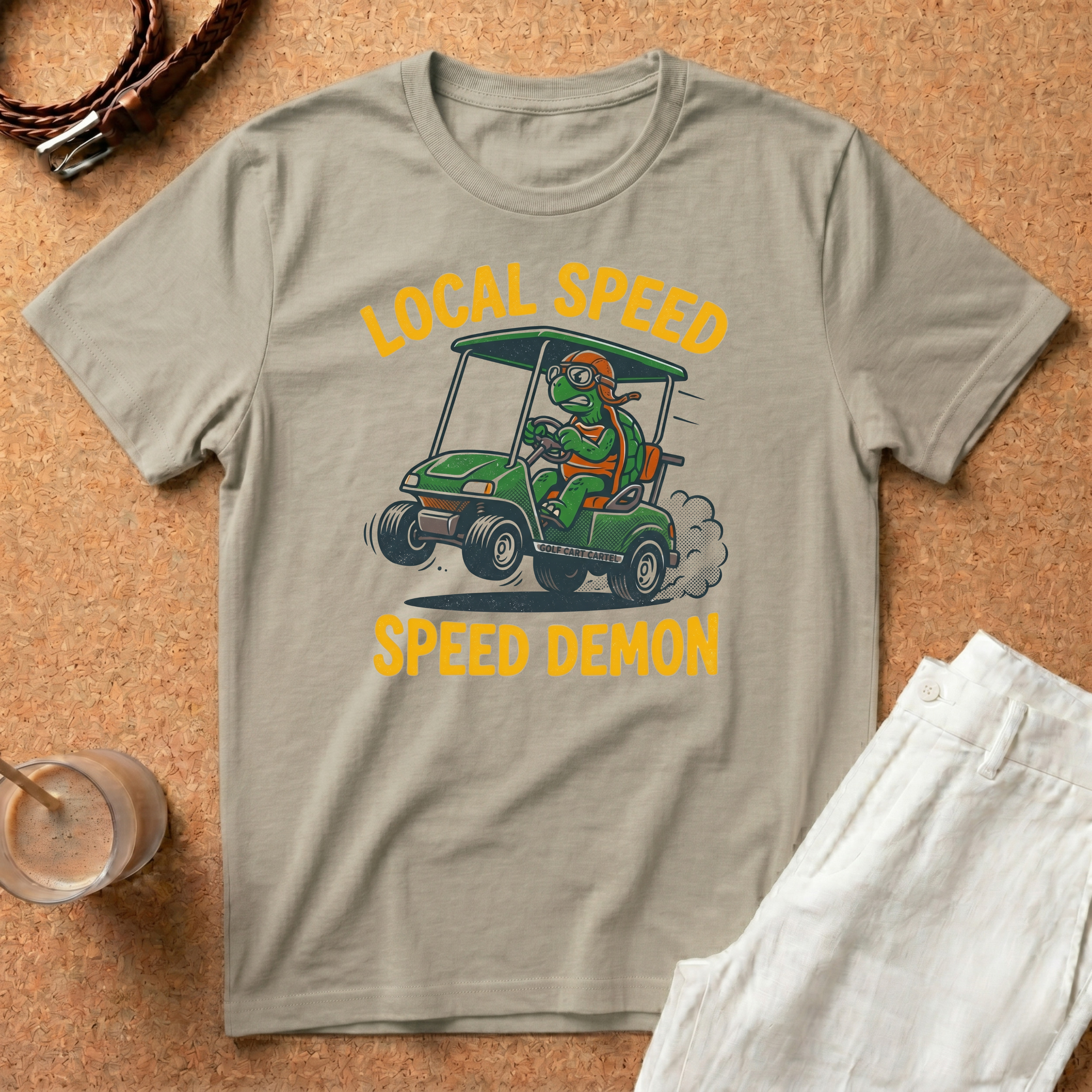Speed Demon Golf Cart T-Shirt — "Local Speed" Retro Cartoon Tee
