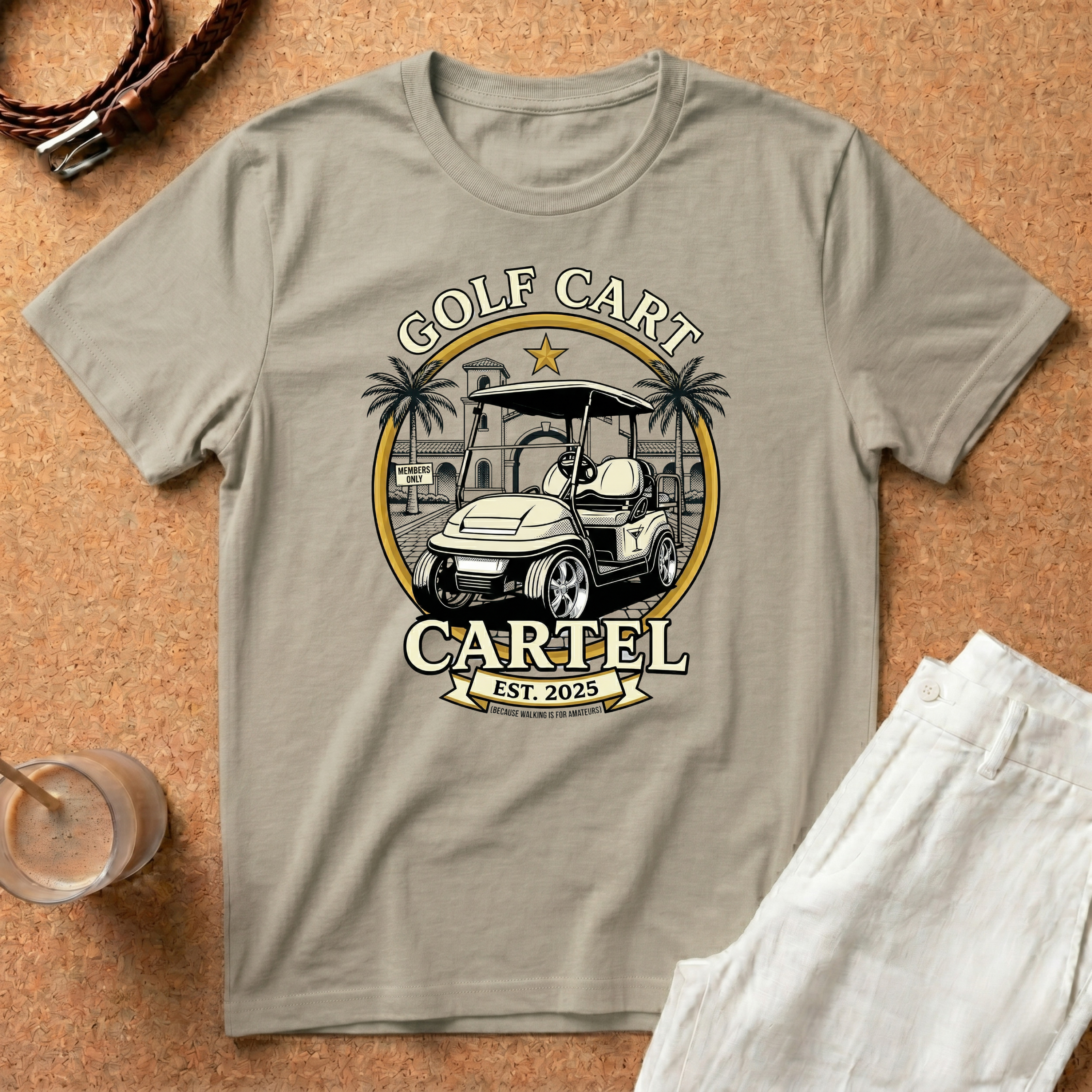 Golf Cart T-Shirt — "Golf Cart Cartel" Vintage Resort Graphic Tee
