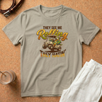 Golf Cart T-Shirt — "They See Me Rolling They Hatin'" Vintage Driving Tee