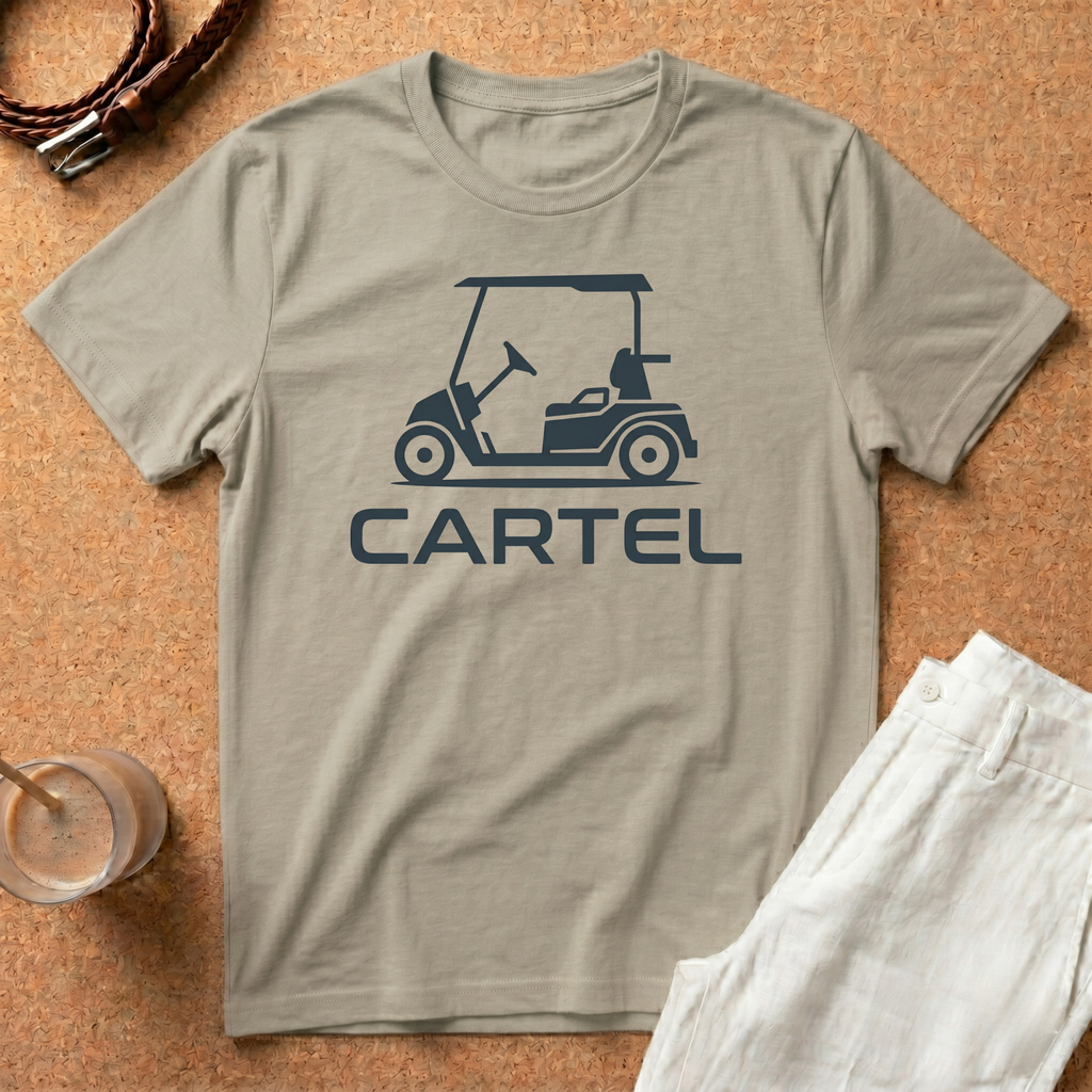 Golf Cart 'Cartel' T‑Shirt — Retro Golfing Crew T-Shirt