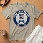 Golf Cart T-Shirt – 'Golf Cart Cartel Est. 1776' Patriotic Golf Tee