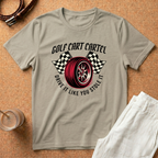 Golf Cart Cartel T-Shirt – "Drive It Like You Stole It" Racing Wheel Tee