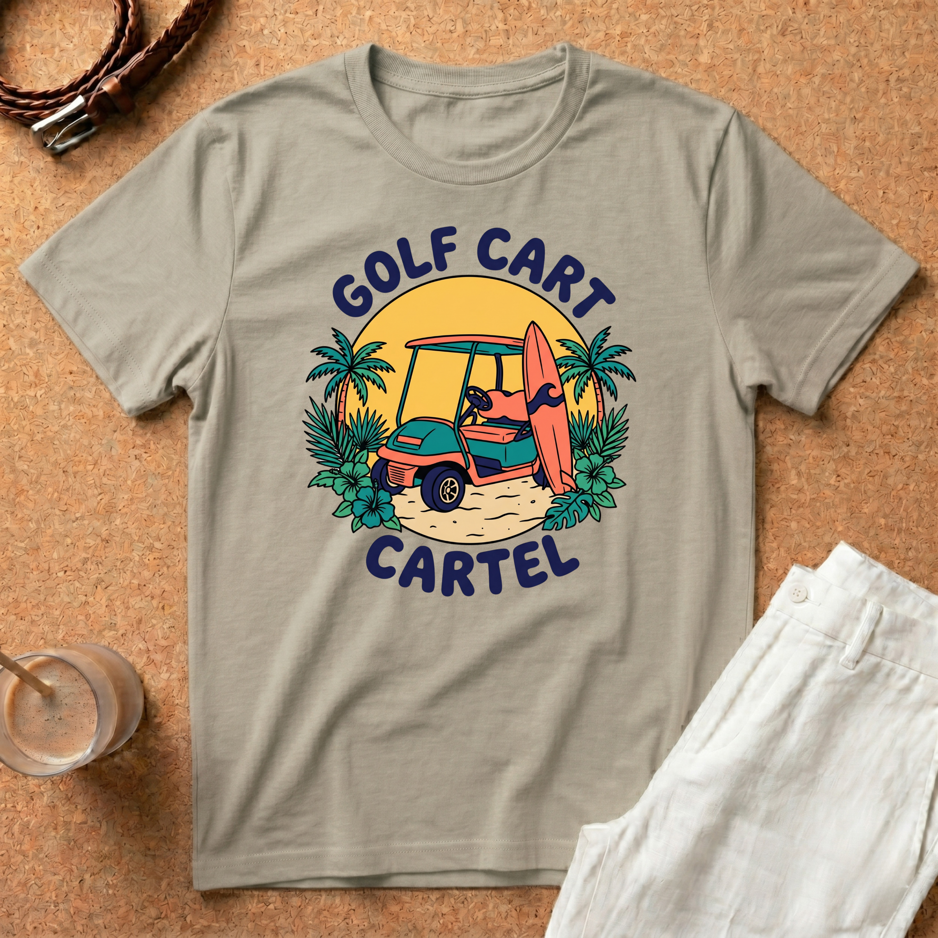 Golf Cart Cartel T-Shirt — Retro Beach Tee