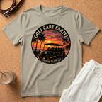 Golf Cart T-Shirt — "Golf Cart Cartel" Sun Set Graphic Tee