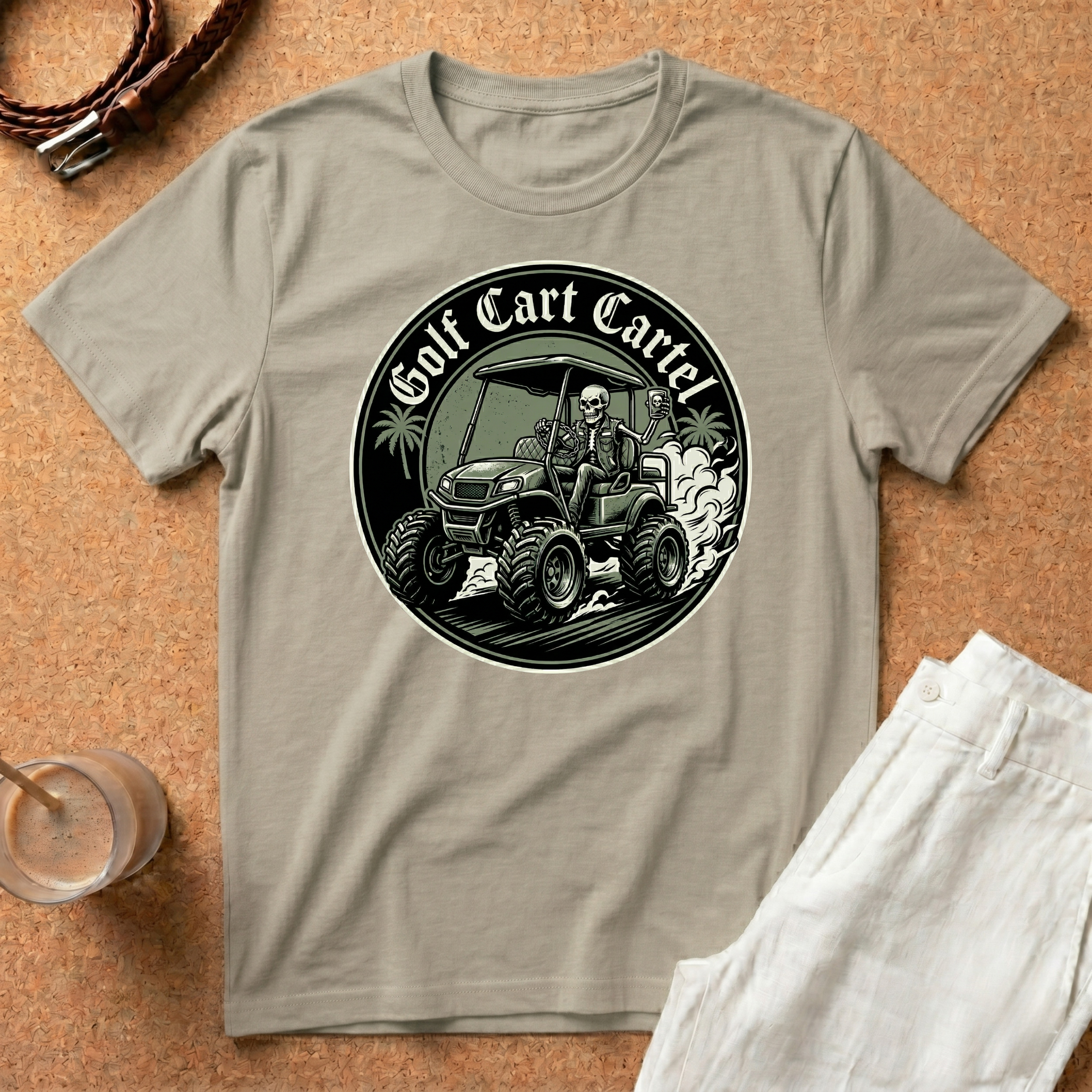 Golf Cart Carten T-Shirt – Retro Golf Cart Club Tee