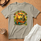 Sunset Cruising T-Shirt — Vintage Golf Cart Beach Tee