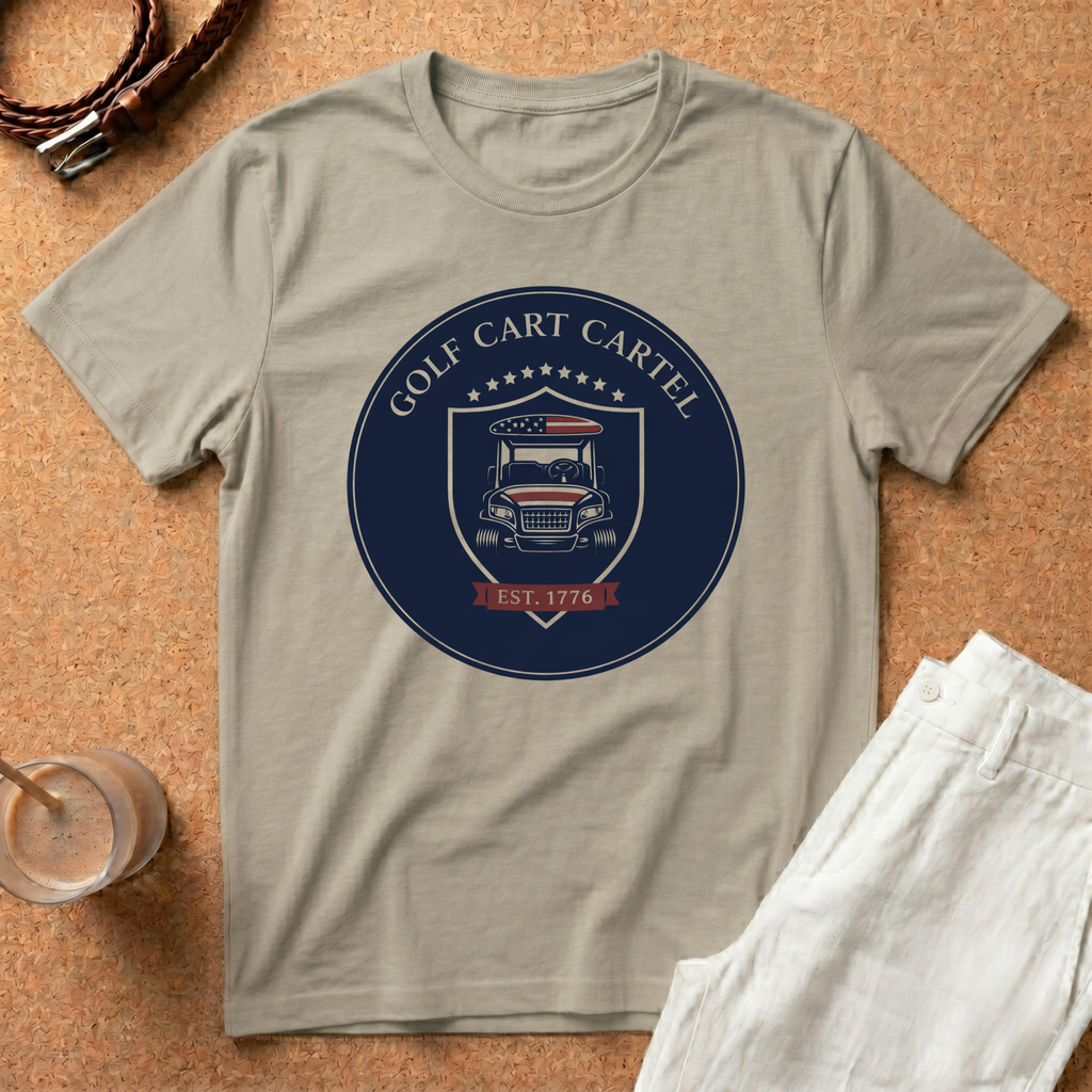 Golf Cart Cartel Graphic T-Shirt — EST. 1776 Vintage Tee