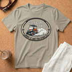 Golf Cart Cattle T-Shirt — “Drive It Like You Stole It” Vintage Golf Cart Tee