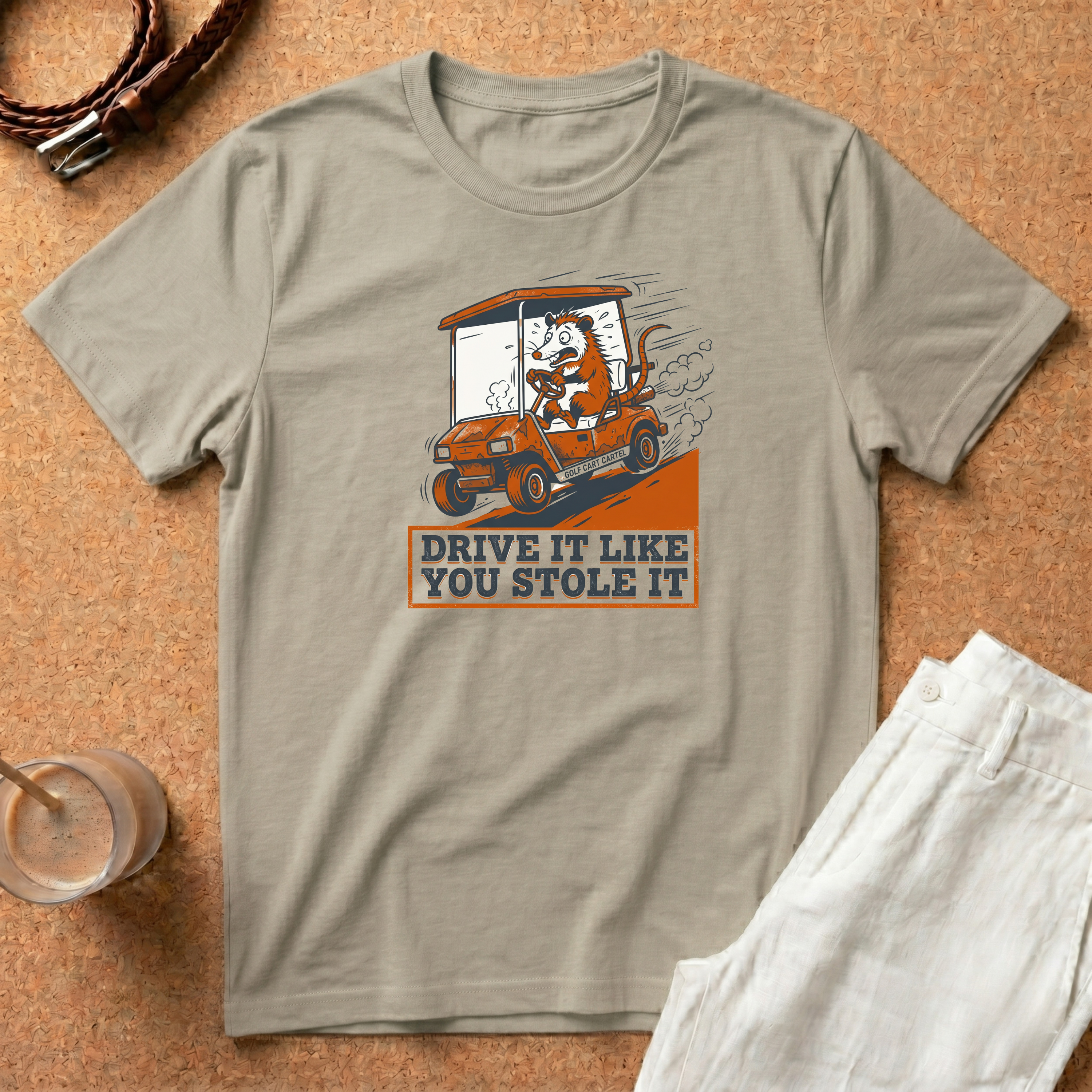 Drive It Like You Stole It T‑Shirt — Funny Golf Cart Racing Tee