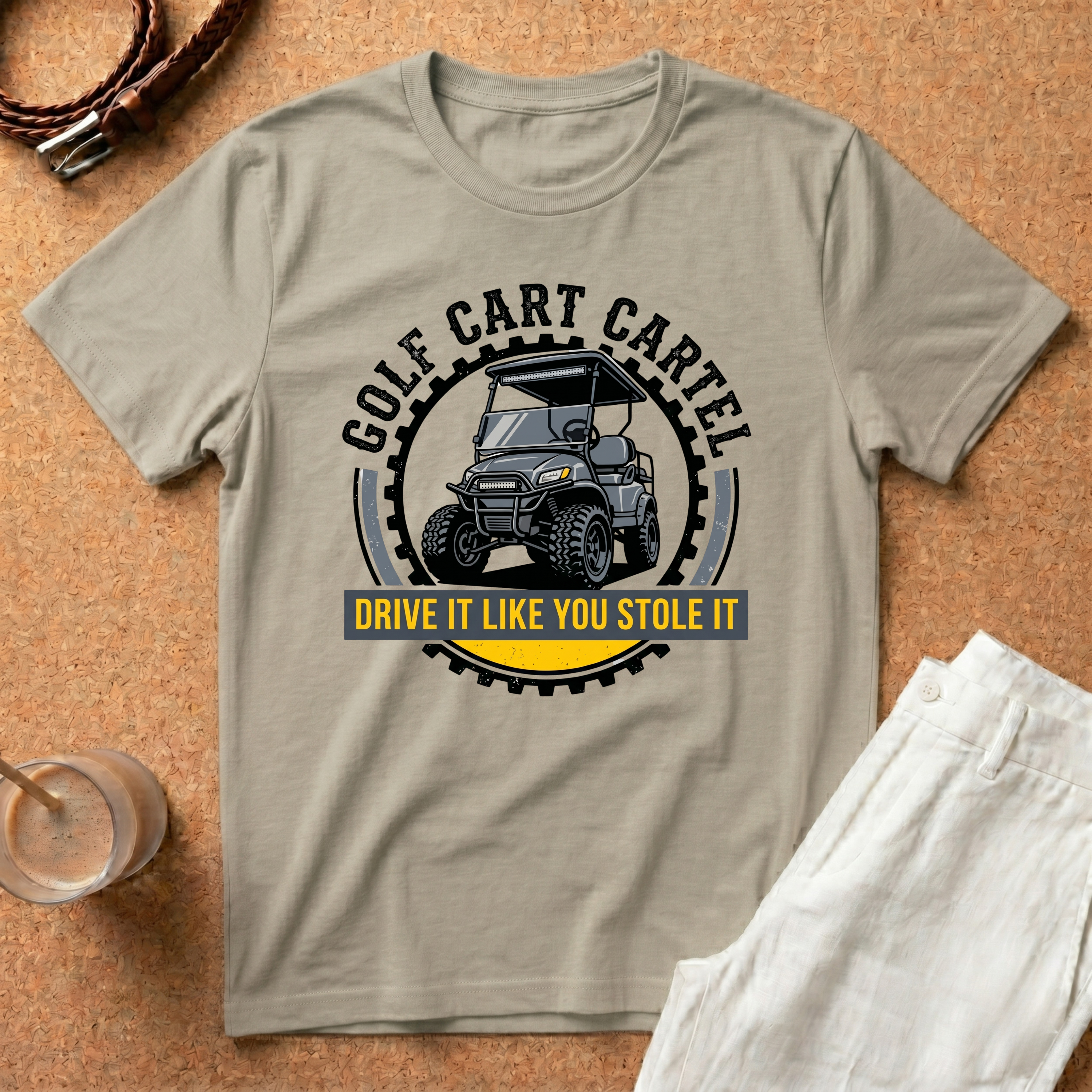 Golf Cart Cartel T-Shirt – "Drive It Like You Stole It" Graphic Tee