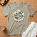Golf T-Shirt — "Est. In The Slow Lane" Golf Cart Vintage Badge