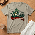 Slow Rollers Club T-Shirt — Vintage Golf Cart Alligator Design