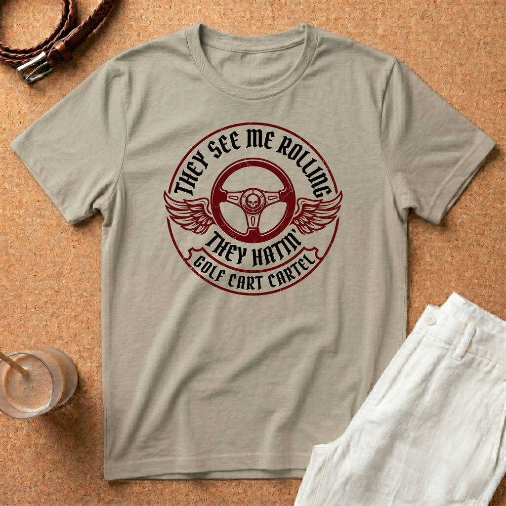 They See Me Rolling They Hatin' Golf Cart T-Shirt