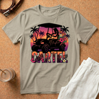 Cartel Golf Cart Sunset T-Shirt — Tropical Palm Beach Vibes
