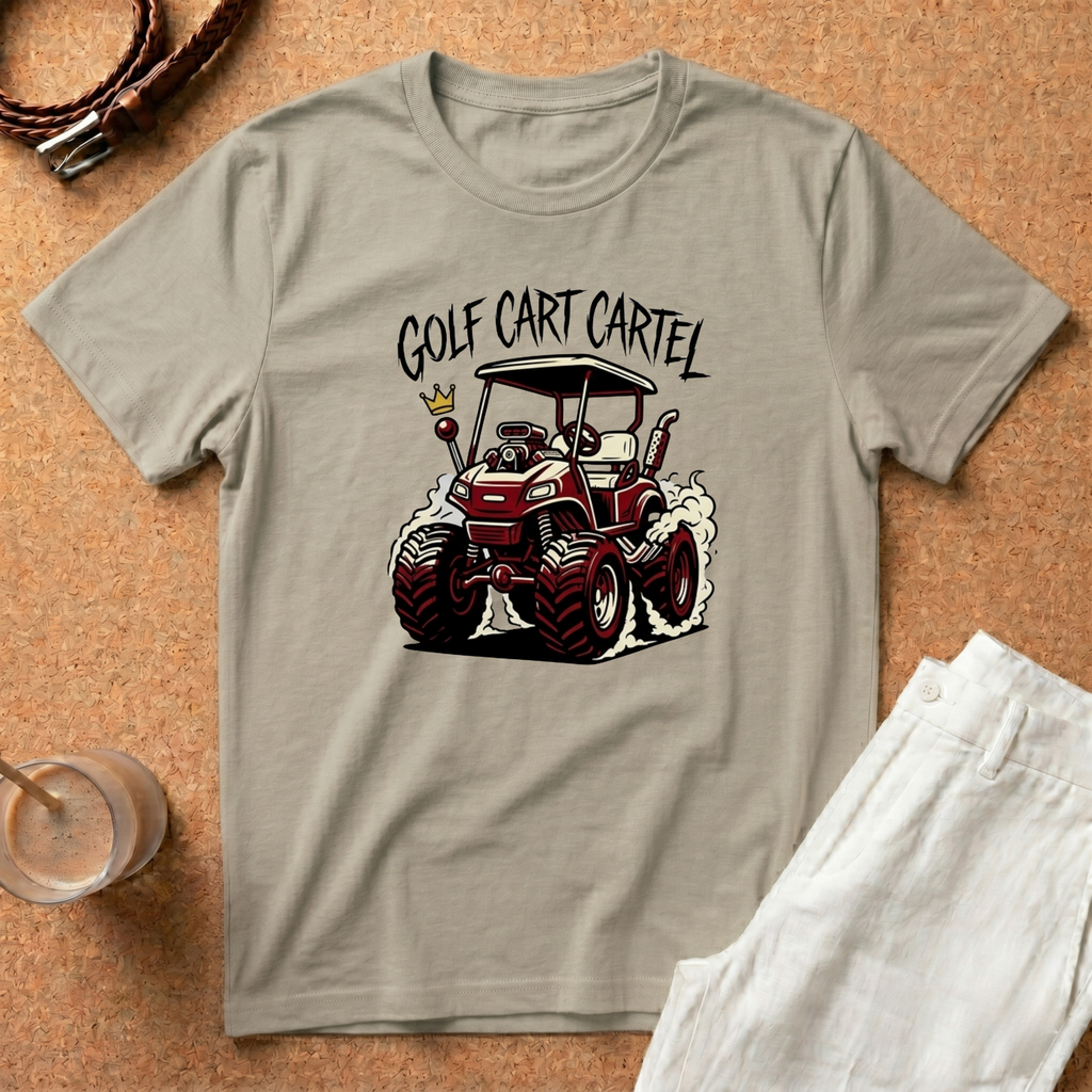 Golf Cart Cartel T-Shirt – Off-Road Golfing Graphic Tee
