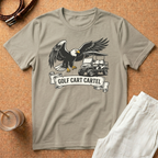 Golf Cart Cartel T-Shirt — Eagle & Golf Cart Retro Graphic Tee