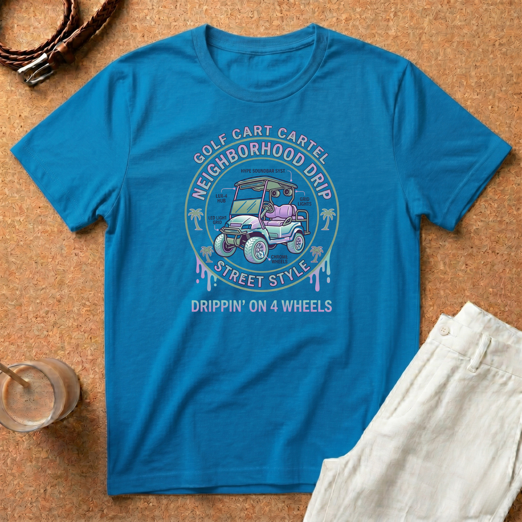 Golf Cart Cartel "Drippin' on 4 Wheels" T-Shirt