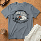 Golf Cart Cattle T-Shirt — “Drive It Like You Stole It” Vintage Golf Cart Tee
