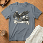 Golf Cart Cartel T-Shirt — Eagle & Golf Cart Retro Graphic Tee