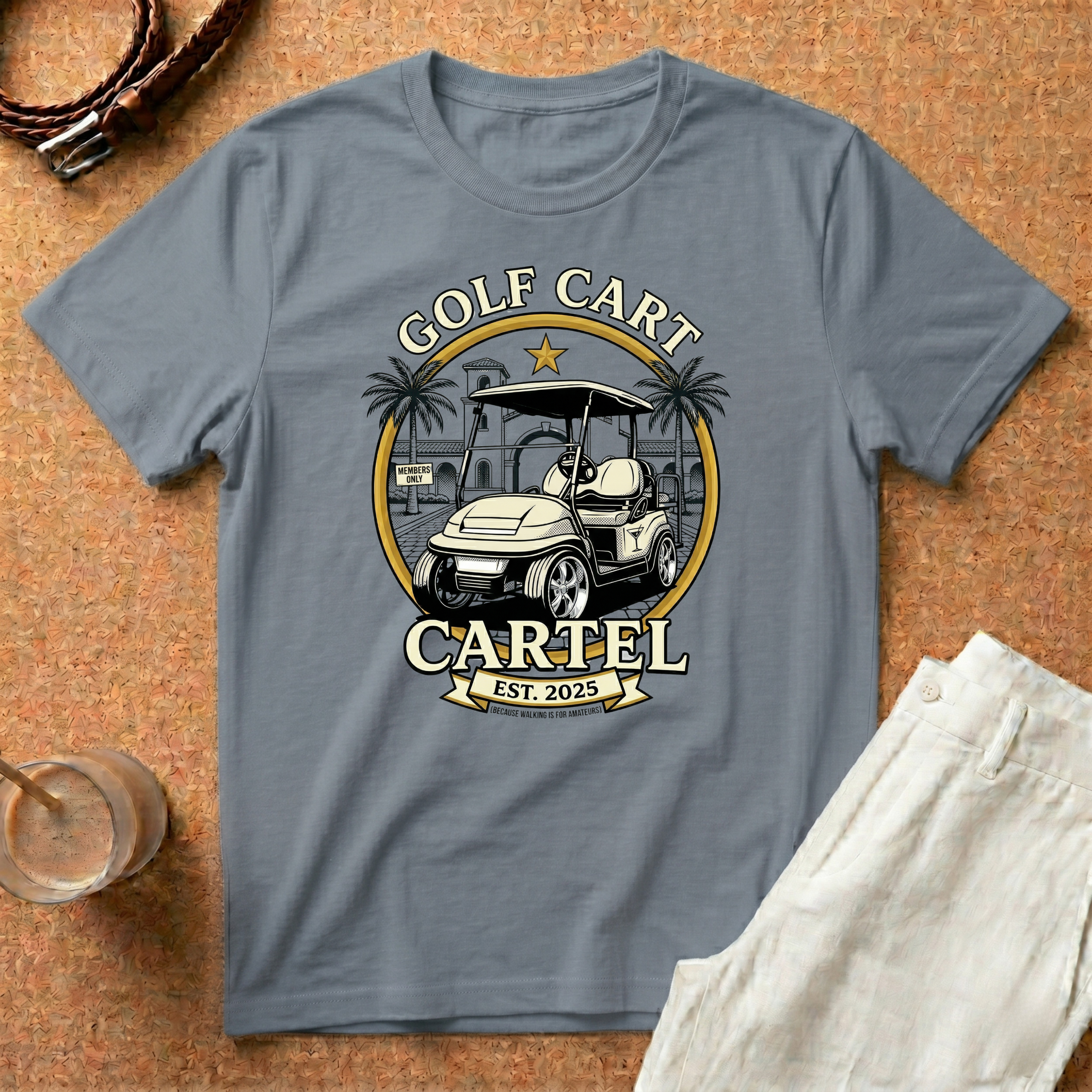 Golf Cart T-Shirt — "Golf Cart Cartel" Vintage Resort Graphic Tee