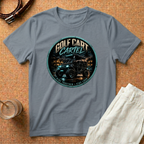 Golf Cart Cartel T-Shirt – Retro Nighttime Driving Graphic Tee