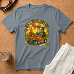 Sunset Cruising T-Shirt — Vintage Golf Cart Beach Tee