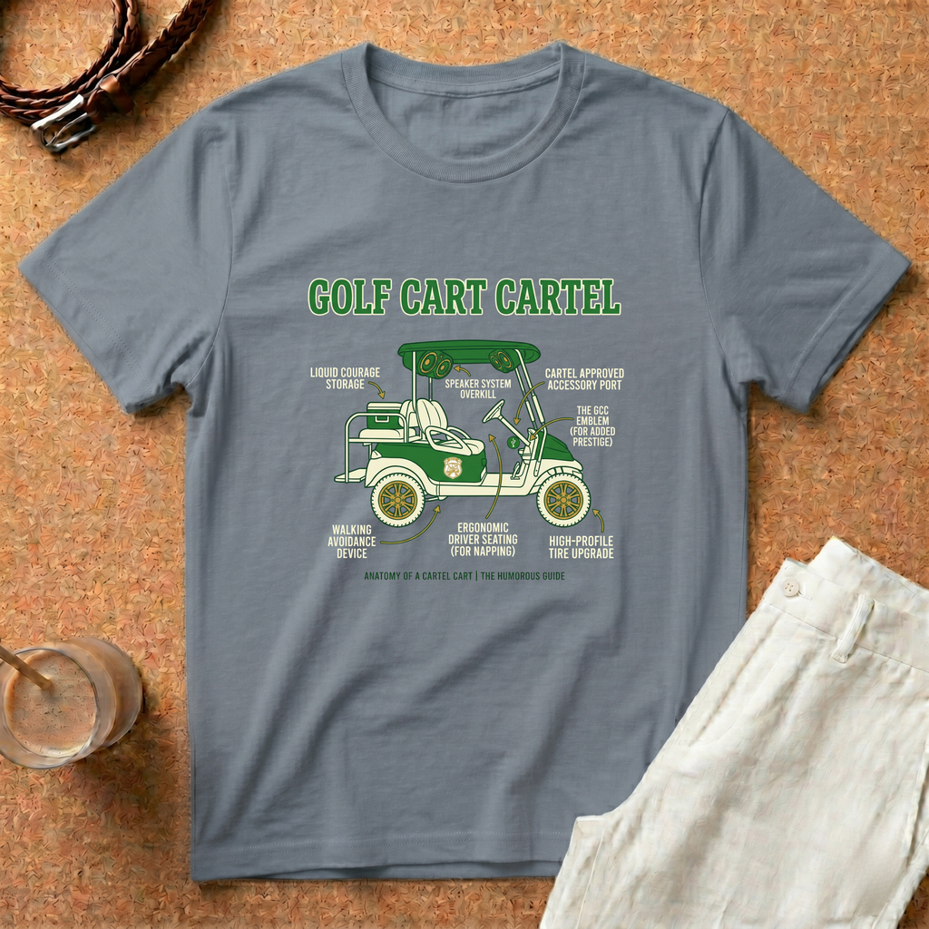 Golf Cart Cartel T-Shirt — Retro Golf Cart Graphic Tee
