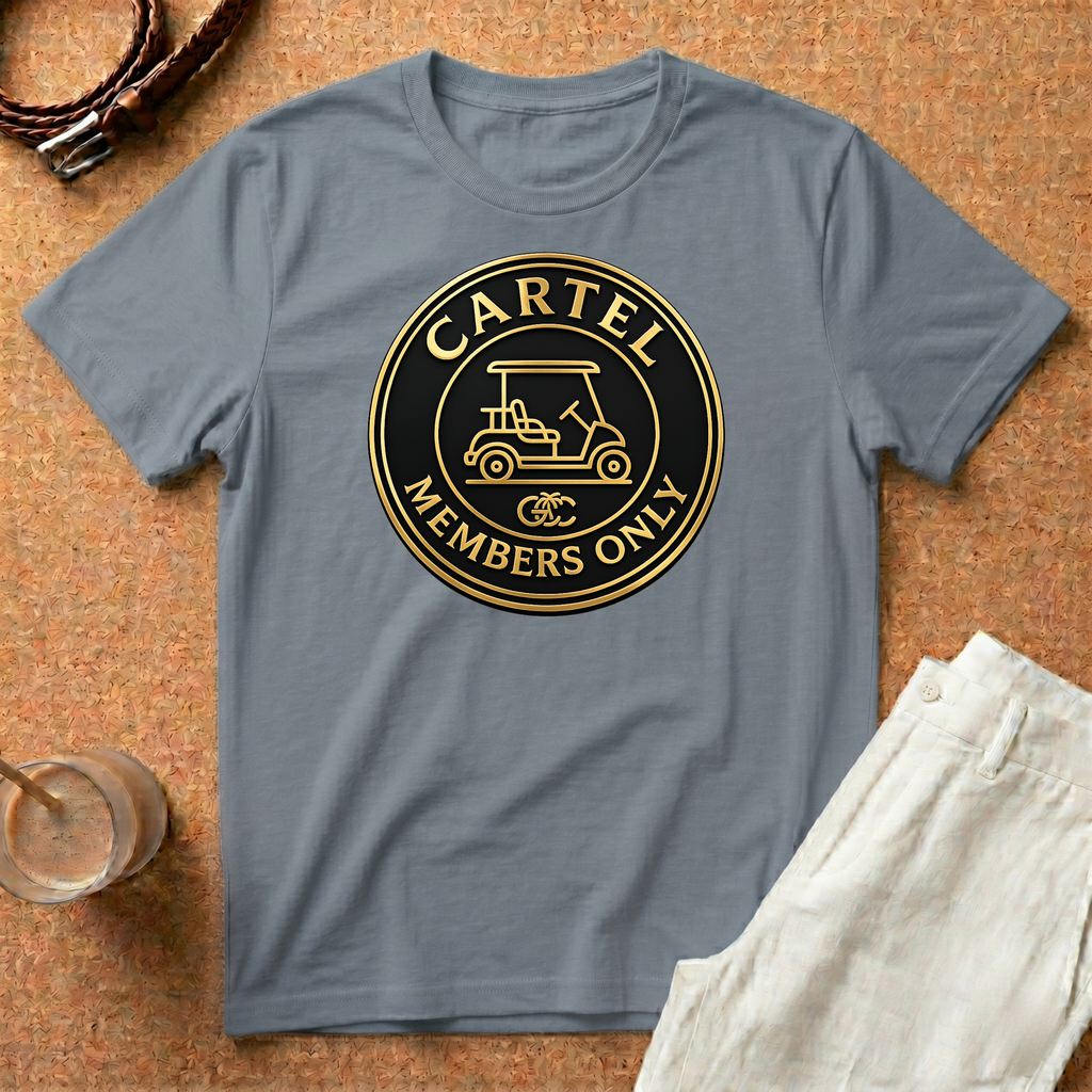 Cartel Members Only Golf Cart T-Shirt — Vintage Club Emblem Tee