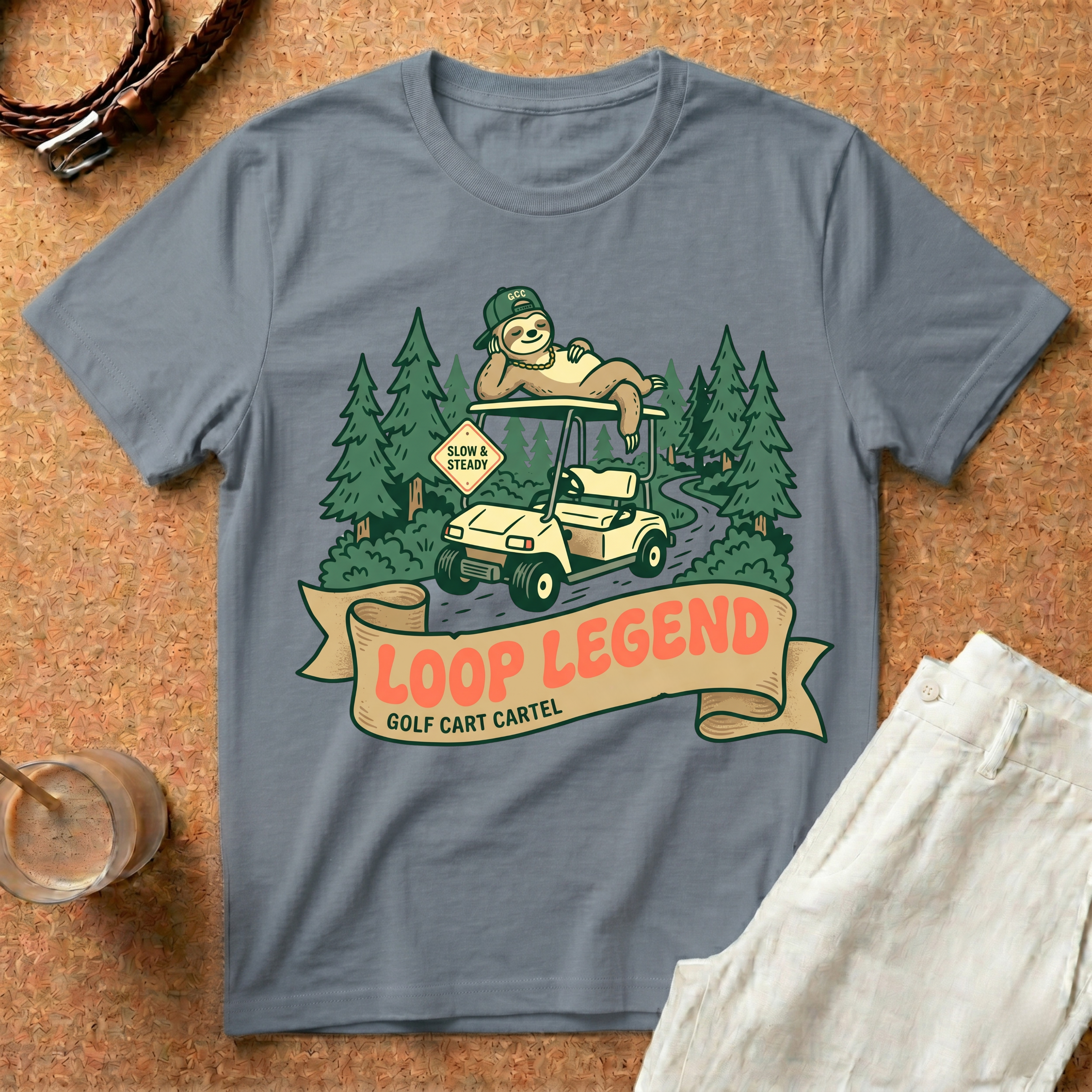 Loop Legend Golf Cart T-Shirt — Funny Mini Golf / Putting Course Shirt