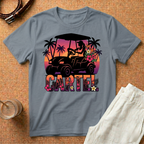 Cartel Golf Cart Sunset T-Shirt — Tropical Palm Beach Vibes