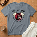 Golf Cart Cartel T-Shirt – "Drive It Like You Stole It" Racing Wheel Tee