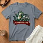 Slow Rollers Club T-Shirt — Vintage Golf Cart Alligator Design