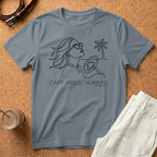 Coastal Vibes T-Shirt — 'Coast Vibes, Always' Line Art Beach Tee