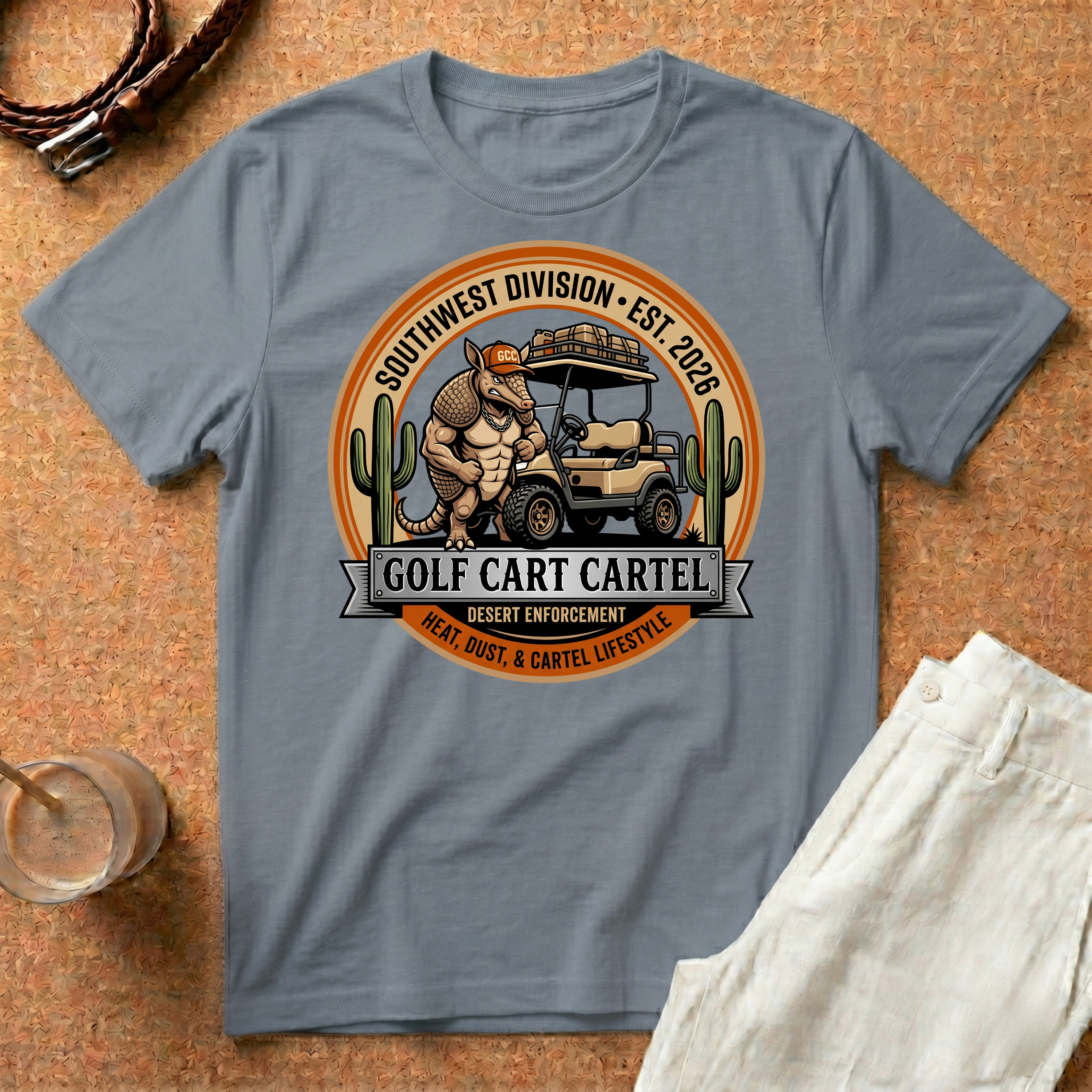 Golf Cart Cartel T-Shirt — Southwest Division Vintage Logo
