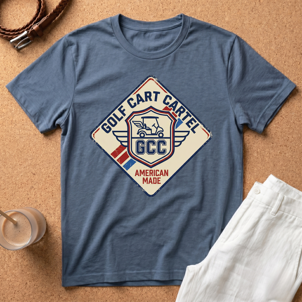 Golf Cart Cartel T-Shirt – Vintage American Made Golf Tee