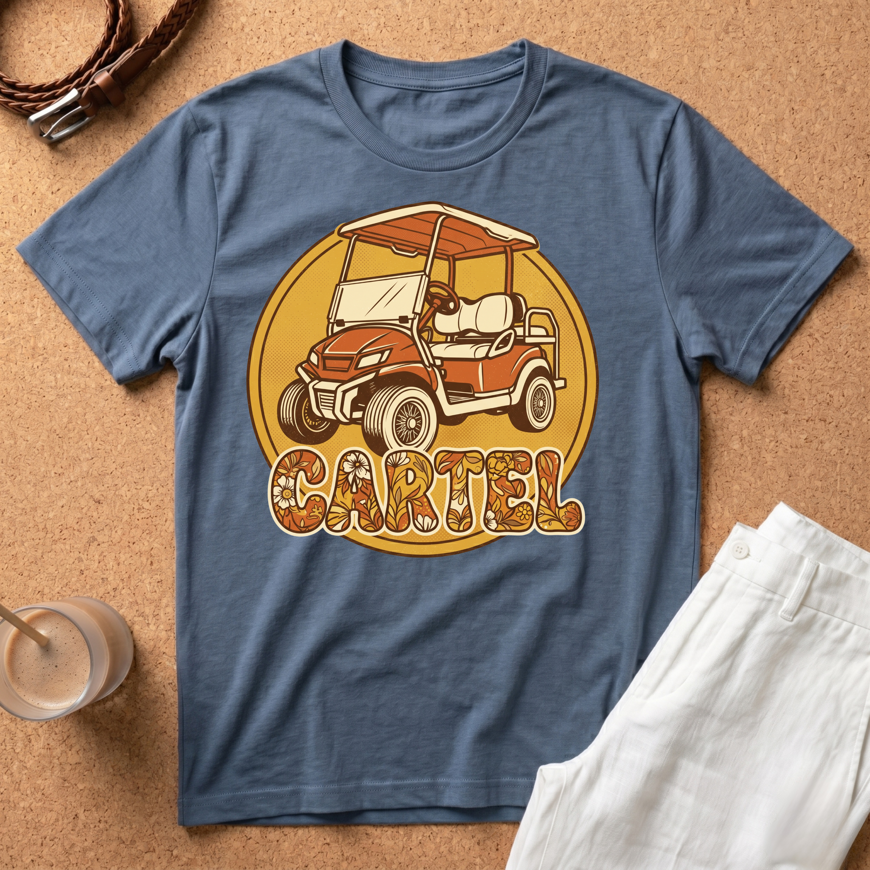 Golf Cart Vintage T-Shirt — Retro 'Cartel' Graphic Tee