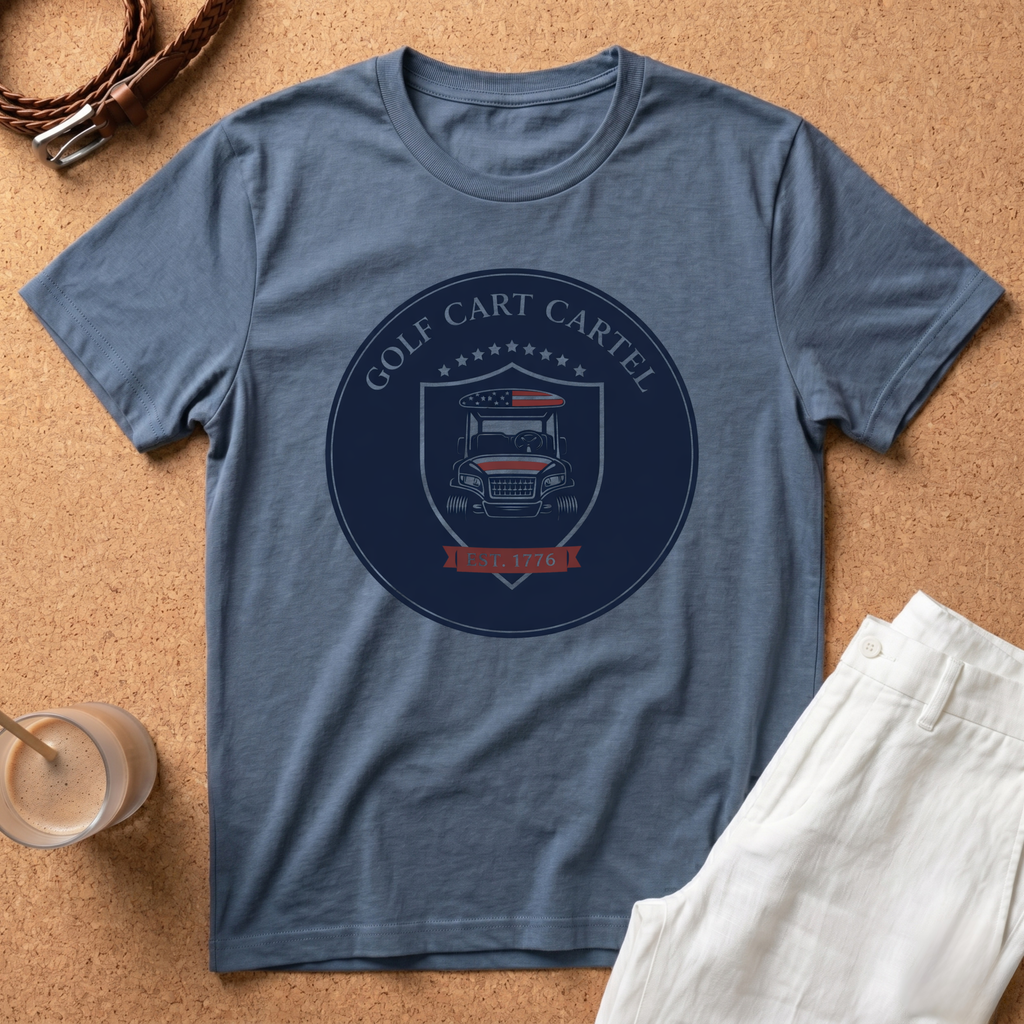 Golf Cart Cartel Graphic T-Shirt — EST. 1776 Vintage Tee