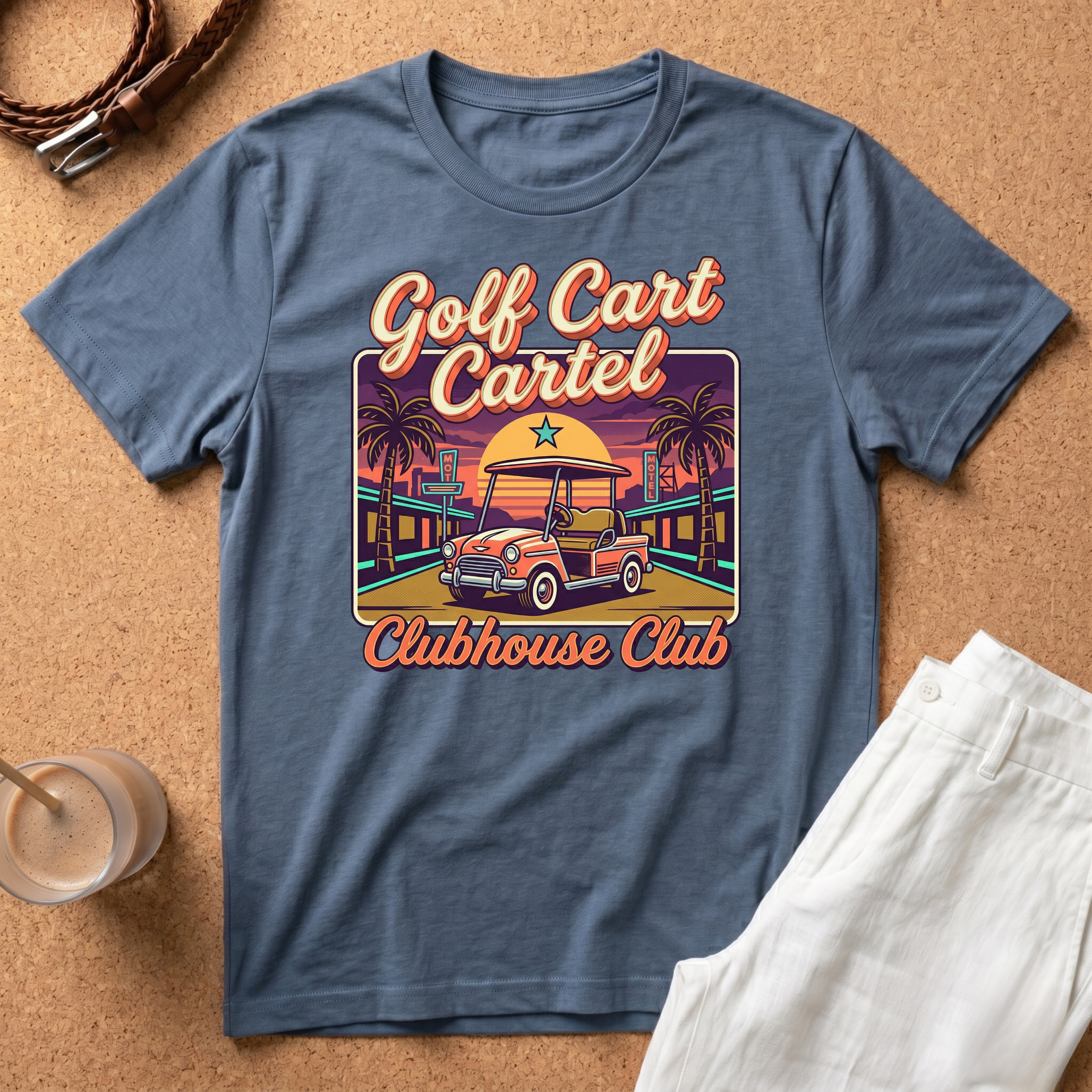 Golf Cart Cartel Clubhouse Club T-Shirt