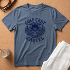 Golf Cart Cartel Skull T-Shirt — Vintage Golfing Crew Tee