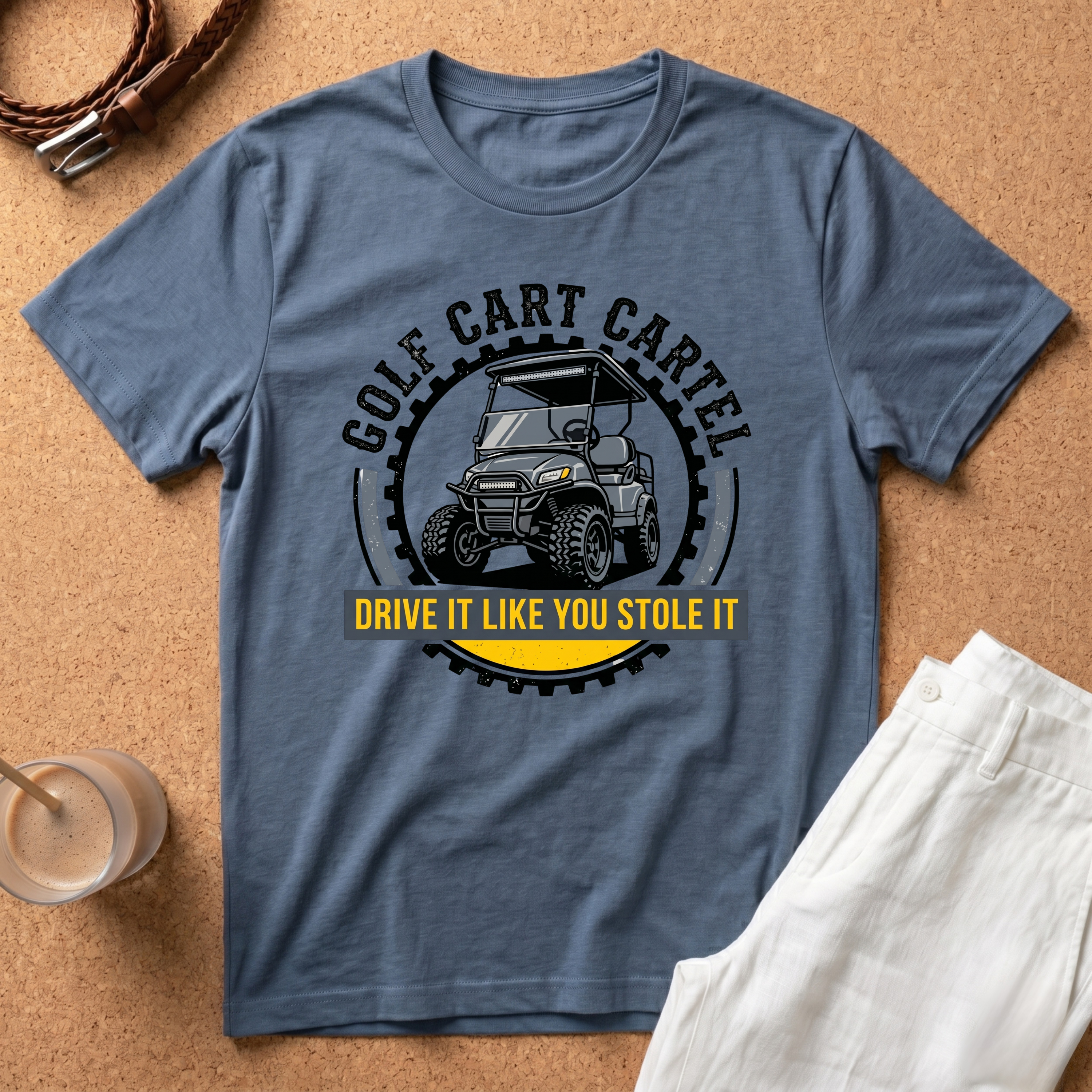 Golf Cart Cartel T-Shirt – "Drive It Like You Stole It" Graphic Tee