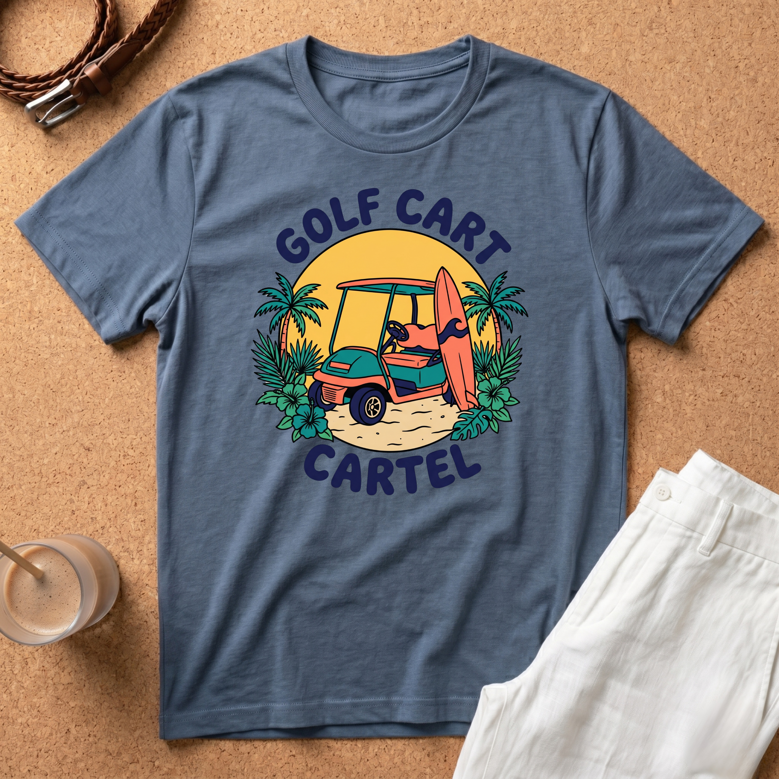 Golf Cart Cartel T-Shirt — Retro Beach Tee
