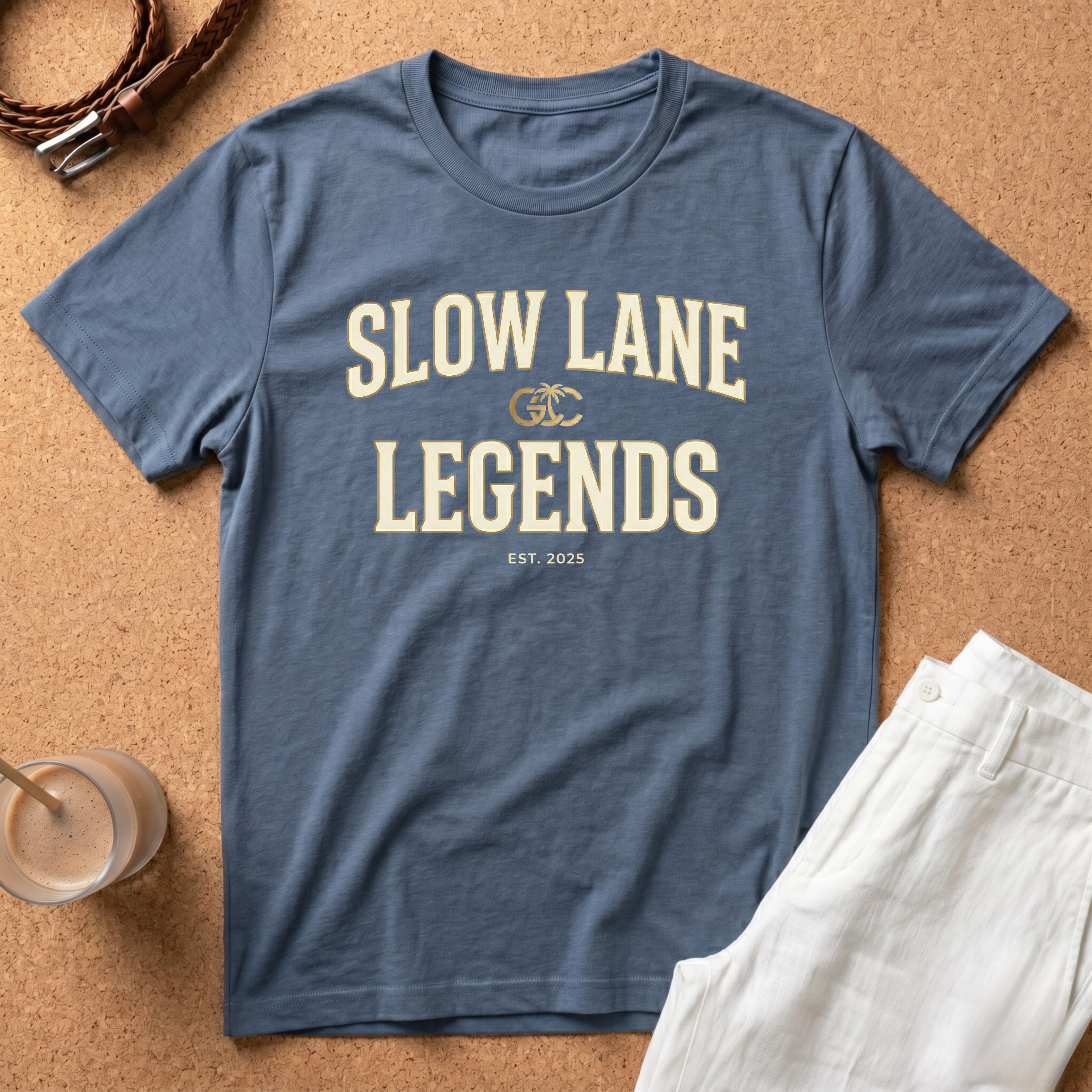 Slow Lane Legends T‑Shirt – Vintage Collegiate Graphic T-Shirt