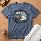 Golf Cart Cattle T-Shirt — “Drive It Like You Stole It” Vintage Golf Cart Tee