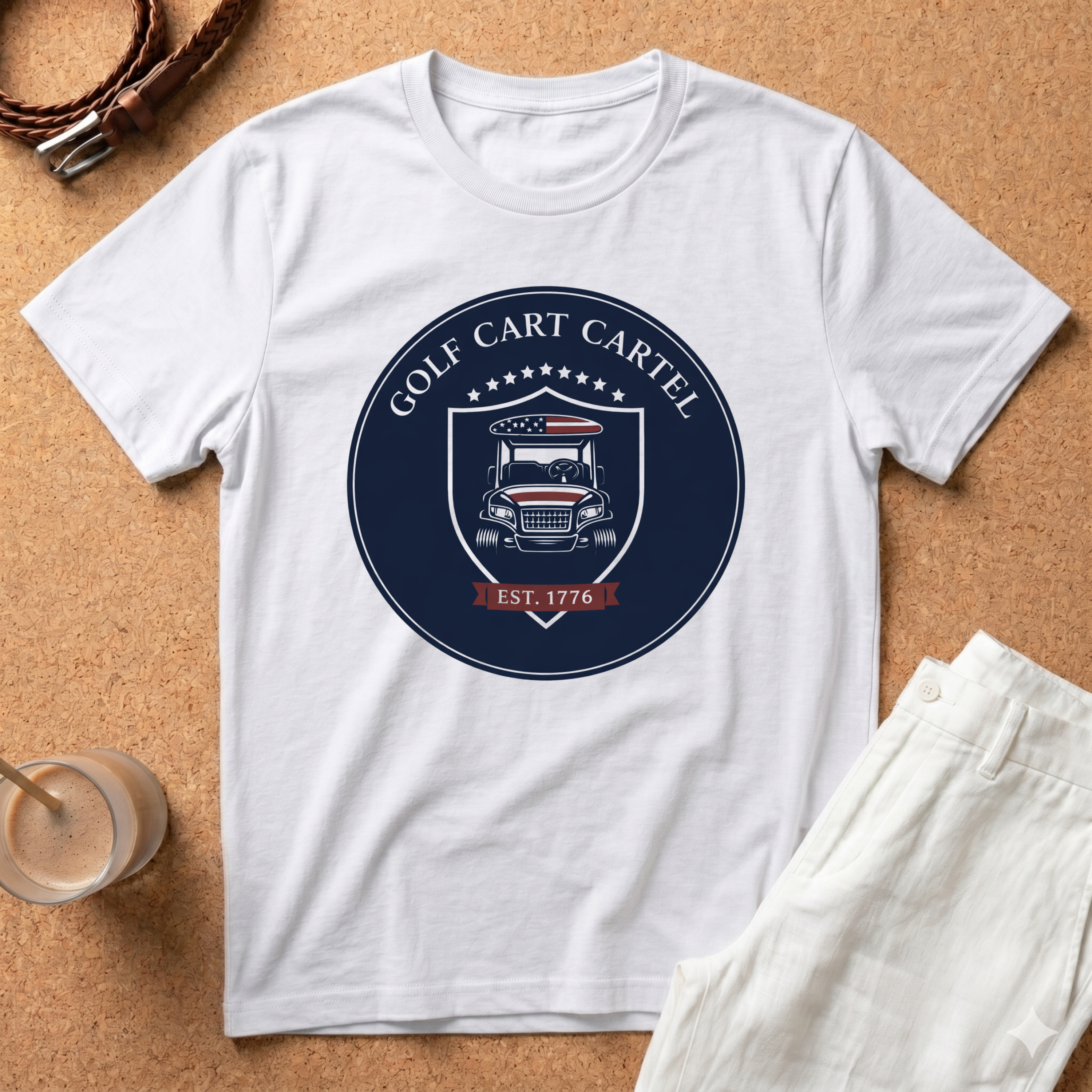 Golf Cart Cartel Graphic T-Shirt — EST. 1776 Vintage Tee
