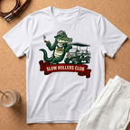 Slow Rollers Club T-Shirt — Vintage Golf Cart Alligator Design