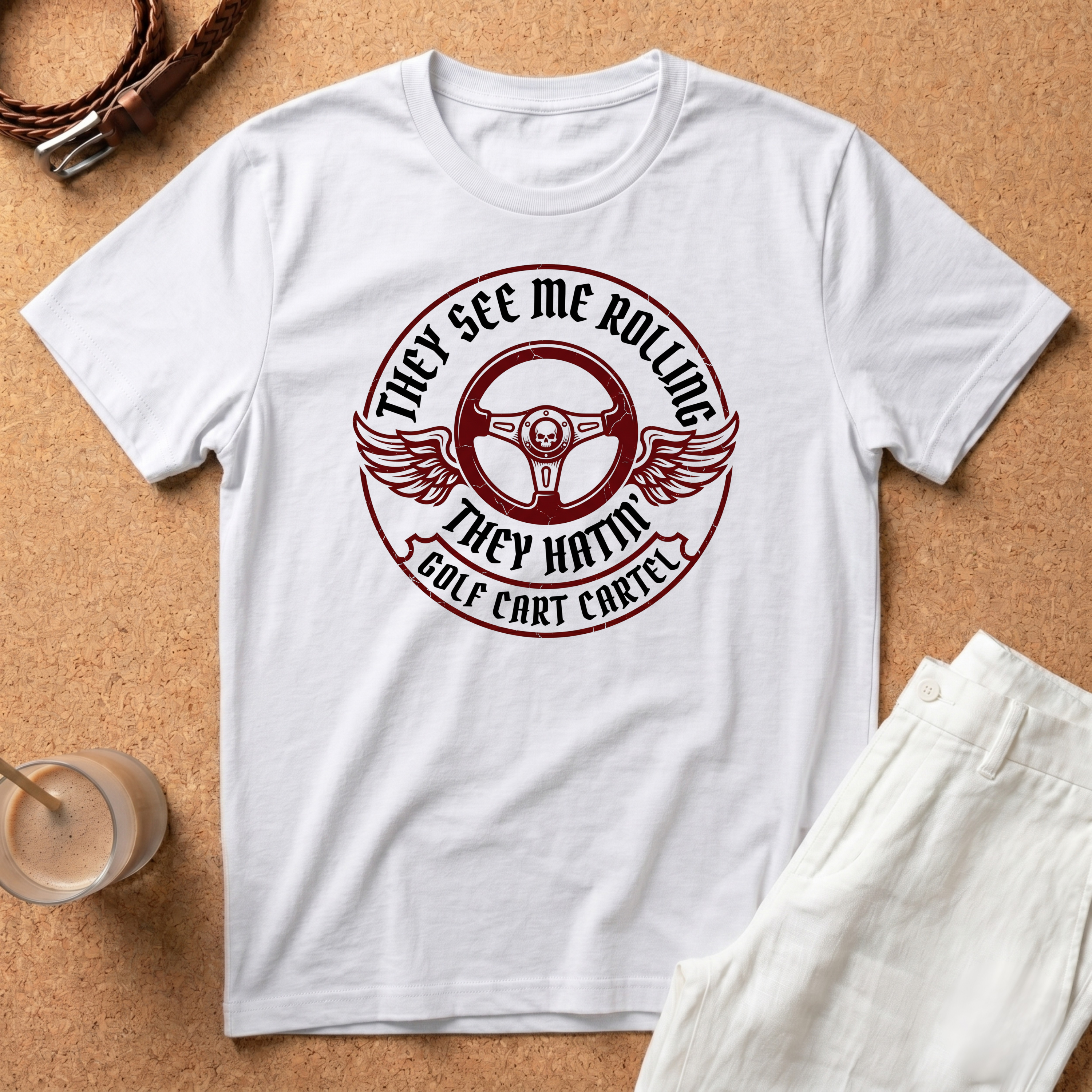They See Me Rolling They Hatin' Golf Cart T-Shirt