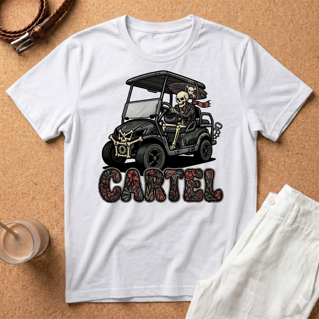 Cartel Golf Cart T-Shirt — Funny Off-Roading Club Tee