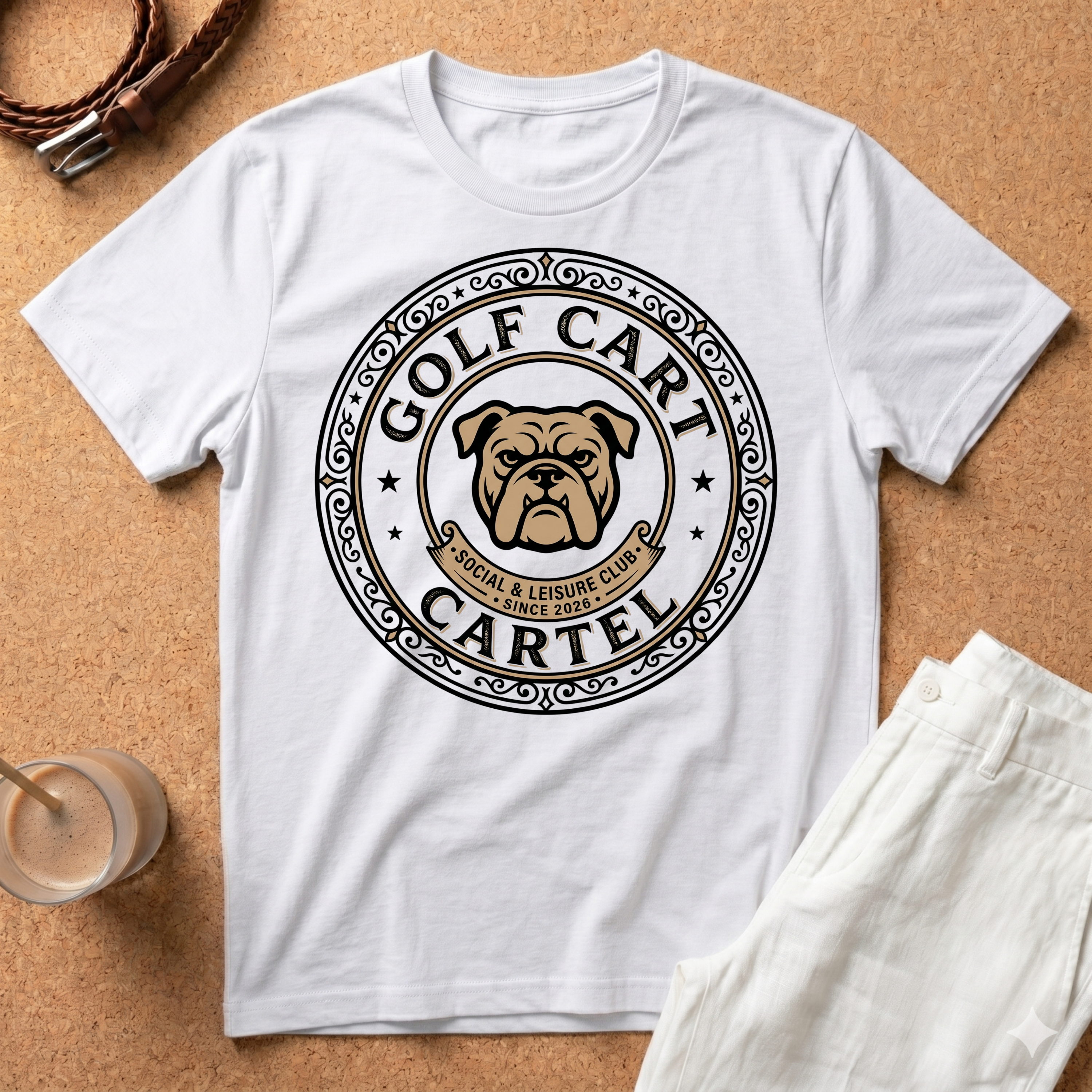 Golf Cart Cartel Bulldog T-Shirt — Vintage Tee