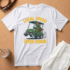Speed Demon Golf Cart T-Shirt — "Local Speed" Retro Cartoon Tee